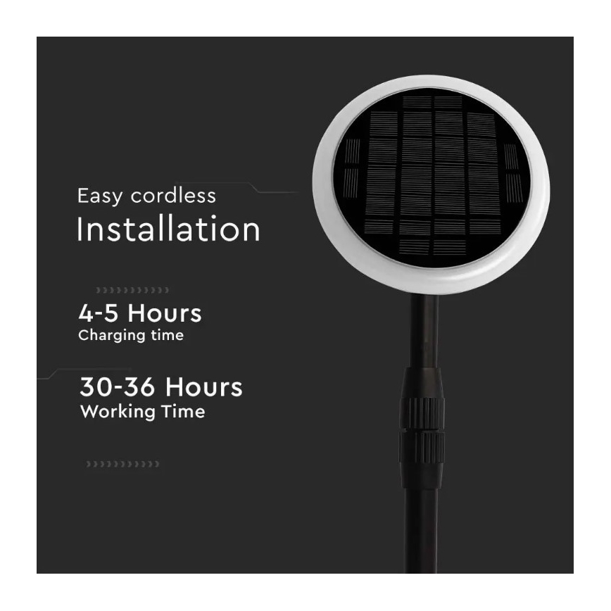 KOMPLEKT 2x LED Kohandatav päikesepaneeliga valgusti GARDEN LED/3W/5V 42-80 cm 4000K IP65