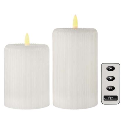 Komplekt 2x LED-küünalt LED/4xAA + kaugjuhtimispult