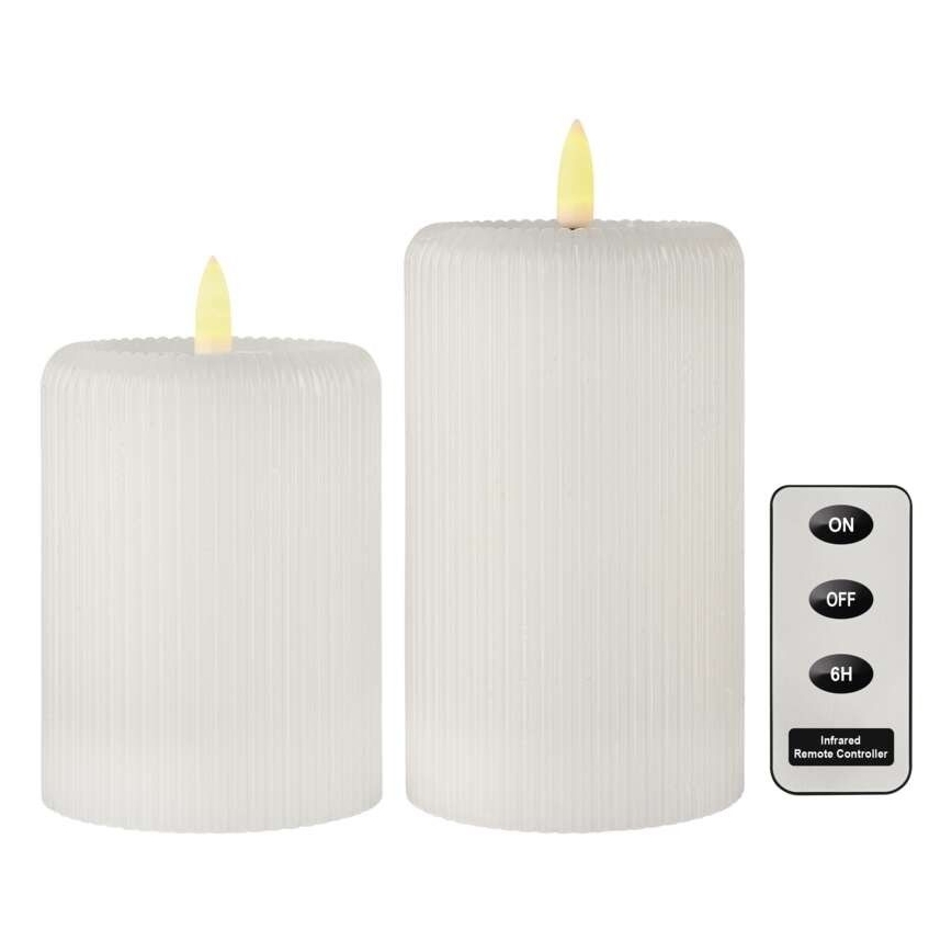 Komplekt 2x LED-küünalt LED/4xAA + kaugjuhtimispult
