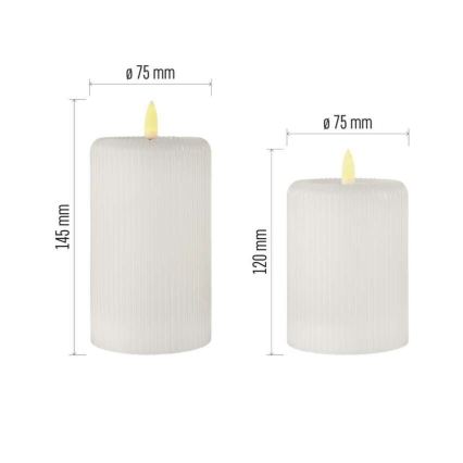 Komplekt 2x LED-küünalt LED/4xAA + kaugjuhtimispult