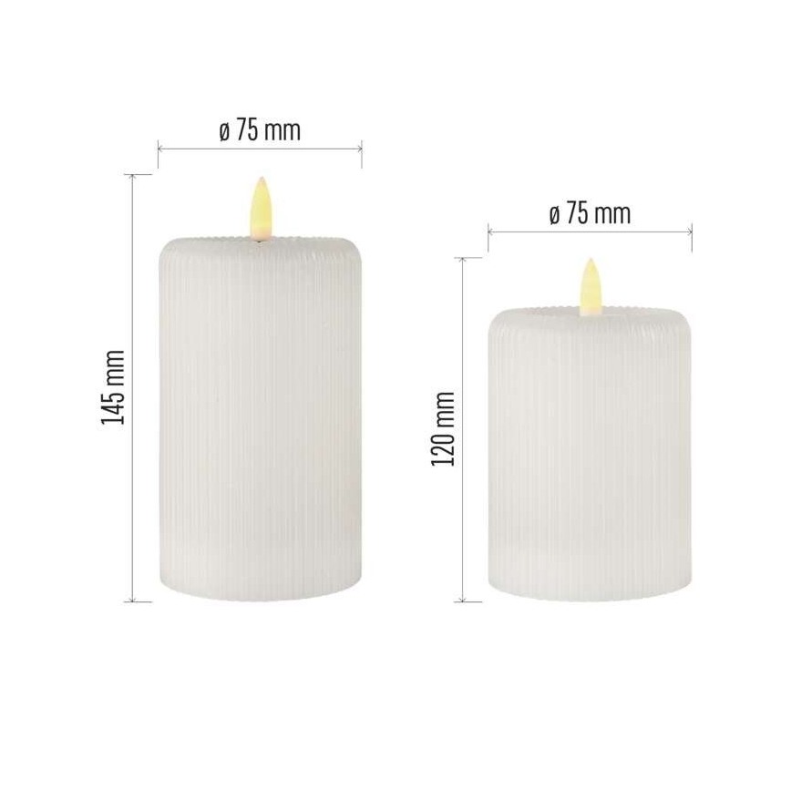 Komplekt 2x LED-küünalt LED/4xAA + kaugjuhtimispult