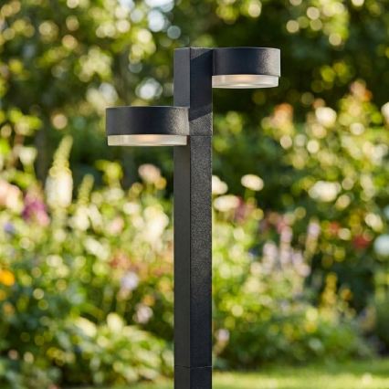 Komplekt 2x LED päikeselampe 2xLED/1W/3,7V 1200 mAh 55 cm IP65 must