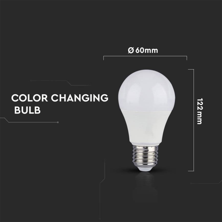 KOMPLEKT 2x LED Pirn A60 E27/9W/230V 3000/4000/6400K