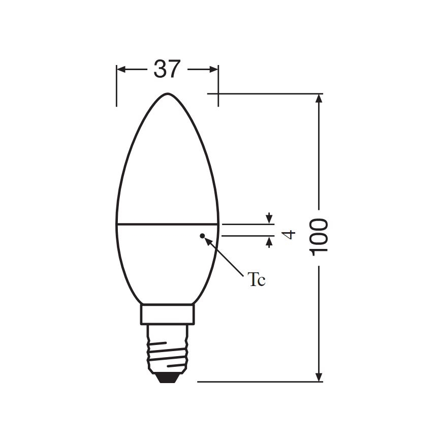 KOMPLEKT 2x LED Pirn B35 E14/4,9W/230V 3000K - Osram