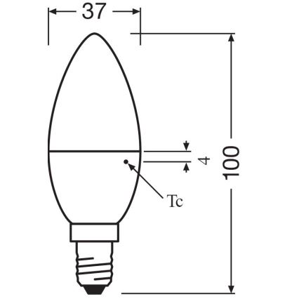 KOMPLEKT 2x LED Pirn B38 E14/4,9W/230V 3000K - Osram