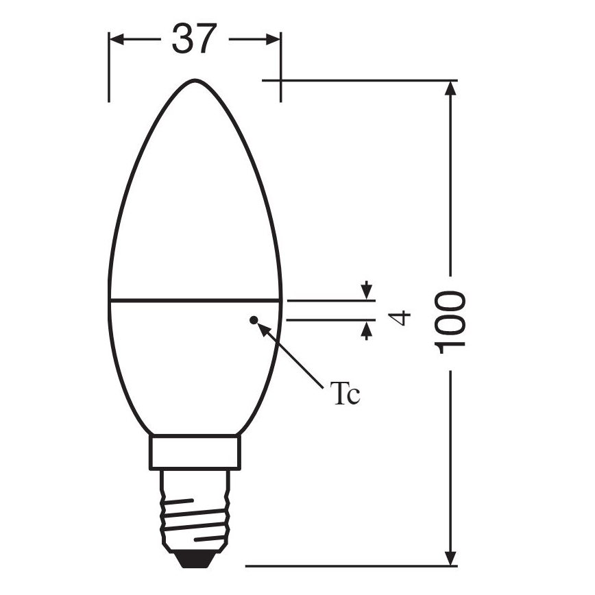 KOMPLEKT 2x LED Pirn B38 E14/4,9W/230V 3000K - Osram
