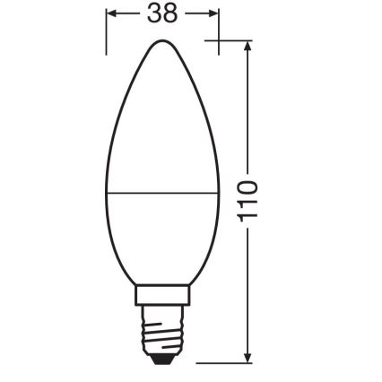 KOMPLEKT 2x LED Pirn B38 E14/7,5W/230V 3000K - Osram