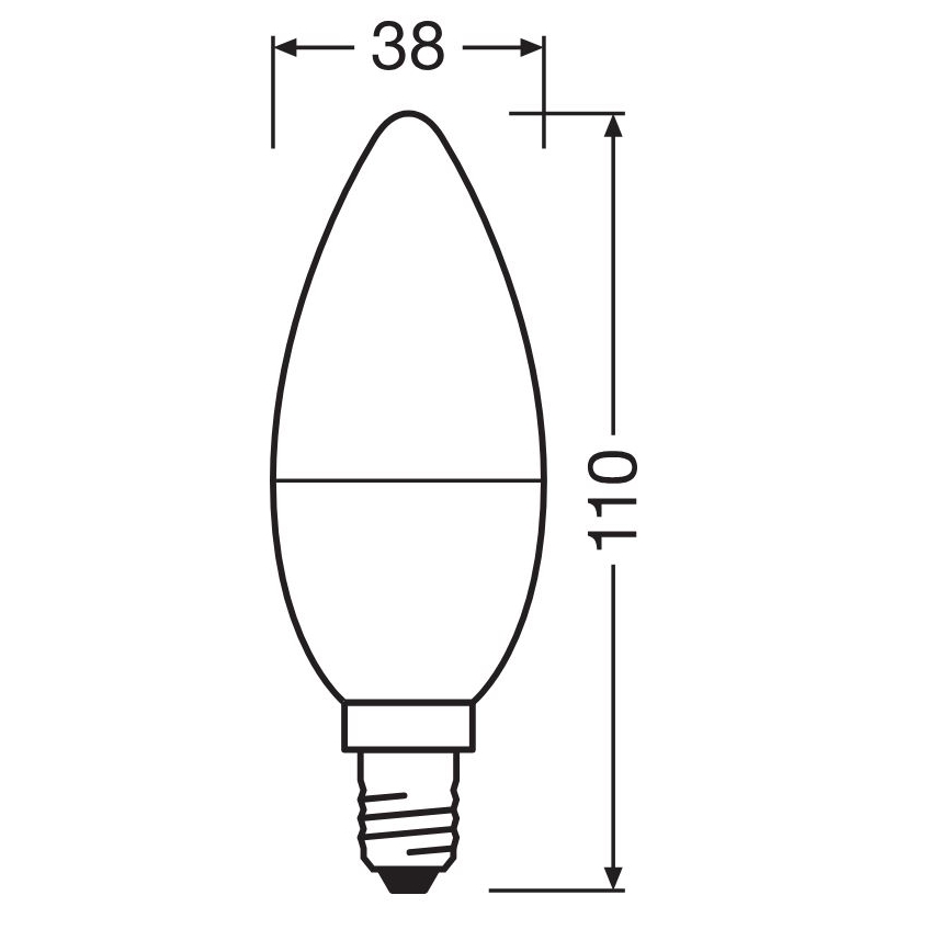 KOMPLEKT 2x LED Pirn B38 E14/7,5W/230V 3000K - Osram