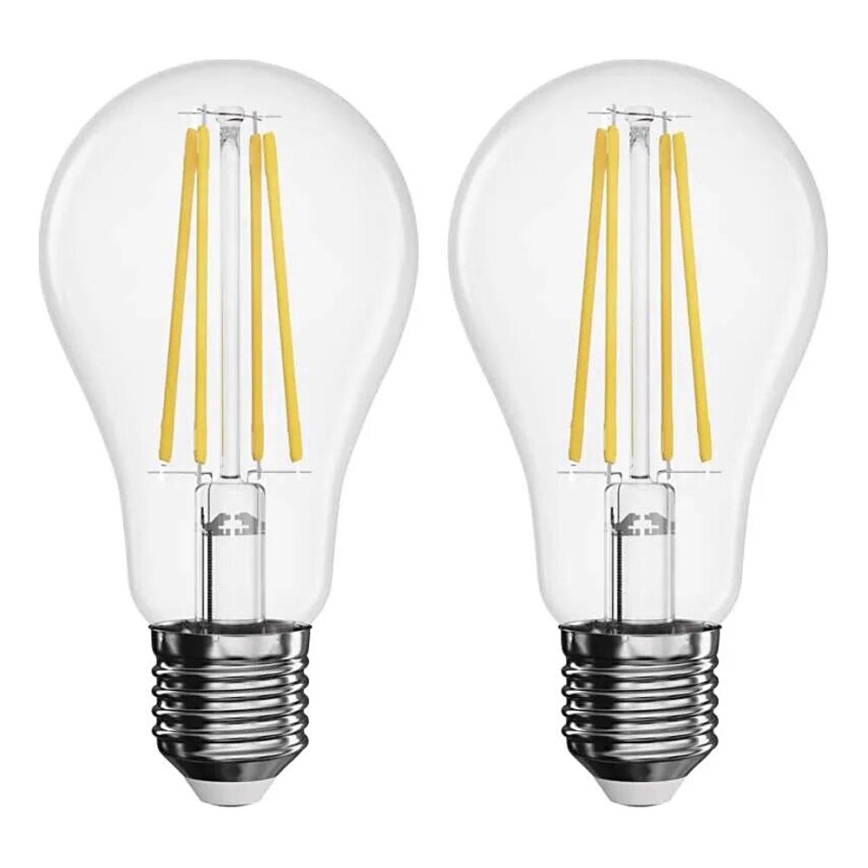 KOMPLEKT 2x LED Pirn FILAMENT A60 E27/5,9W/230V 2700K