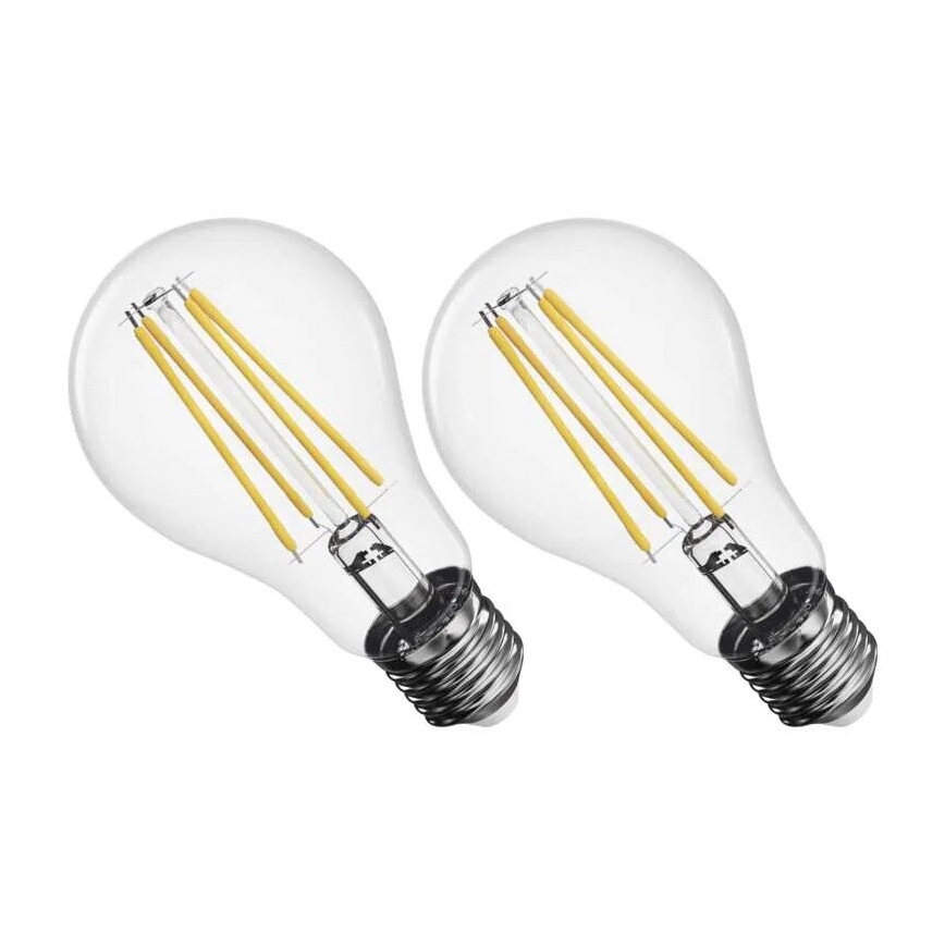 KOMPLEKT 2x LED Pirn FILAMENT A60 E27/5,9W/230V 2700K
