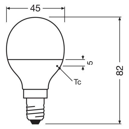 KOMPLEKT 2x LED Pirn P45 E14/4,9W/230V 3000K - Osram