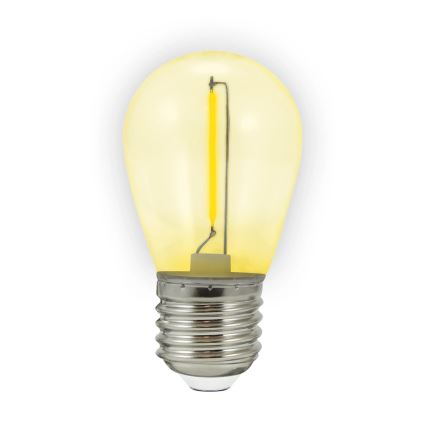 KOMPLEKT 2x LED Pirn PARTY E27/0,3W/36V kollane