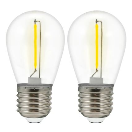 KOMPLEKT 2x LED Pirn PARTY E27/0,3W/36V kollane