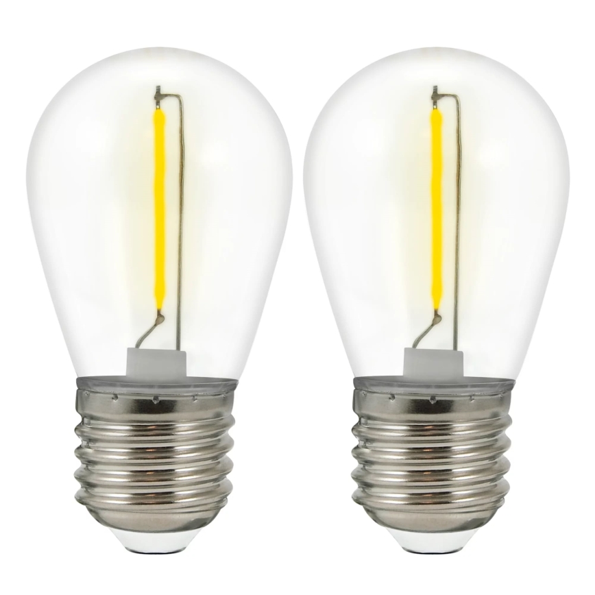 KOMPLEKT 2x LED Pirn PARTY E27/0,3W/36V kollane