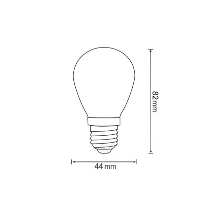 KOMPLEKT 2x LED Pirn PARTY E27/0,3W/36V kollane