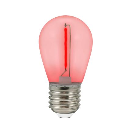 KOMPLEKT 2x LED Pirn PARTY E27/0,3W/36V punane