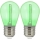 KOMPLEKT 2x LED Pirn PARTY E27/0,3W/36V roheline