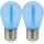 KOMPLEKT 2x LED Pirn PARTY E27/0,3W/36V sinine