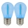 KOMPLEKT 2x LED Pirn PARTY E27/0,3W/36V sinine