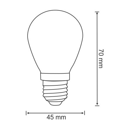 KOMPLEKT 2x LED Pirn PARTY E27/0,5W/36V 2200K