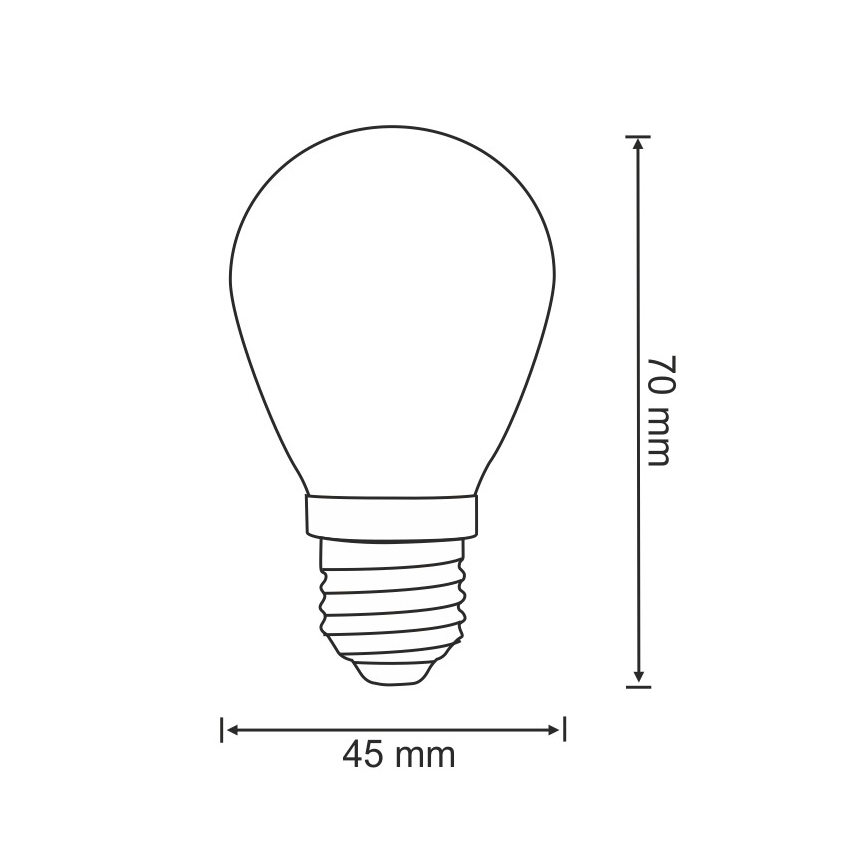 KOMPLEKT 2x LED Pirn PARTY E27/0,5W/36V 2200K