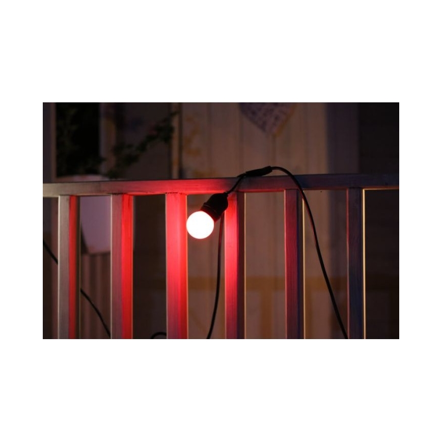 KOMPLEKT 2x LED Pirn PARTY E27/0,5W/36V punane 3000K