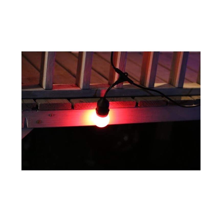 KOMPLEKT 2x LED Pirn PARTY E27/0,5W/36V punane 3000K