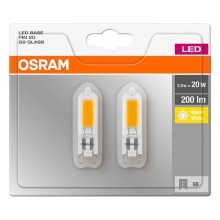 KOMPLEKT 2x LED Pirn PIN G9/2W/230V 2700K - Osram