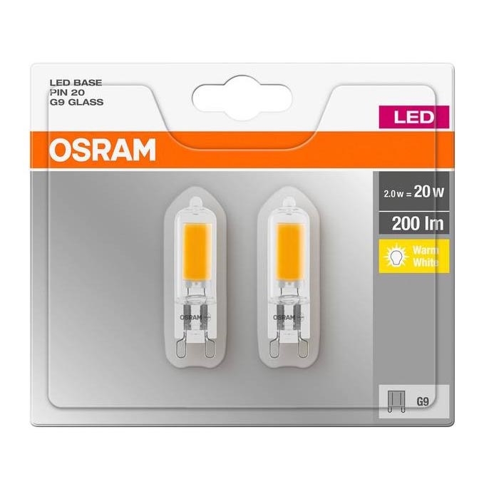 KOMPLEKT 2x LED Pirn PIN G9/2W/230V 2700K - Osram