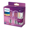 KOMPLEKT 2x LED Pirn VINTAGE Philips A60 E27/4,3W/230V 2700K