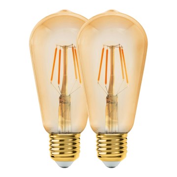 KOMPLEKT 2x LED Pirn VINTAGE ST64 E27/6W/230V 2200K - Eglo 11783