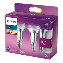 KOMPLEKT 2x LED Reflektorpirn Philips E14/2,8W/230V 2700K