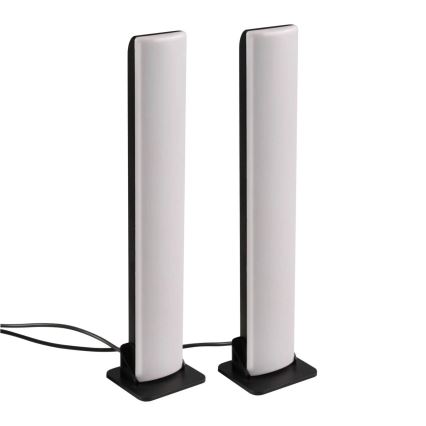 KOMPLEKT 2x LED RGB Hämardatav laualamp GAMER LED/5W/5V + kaugjuhtimispult