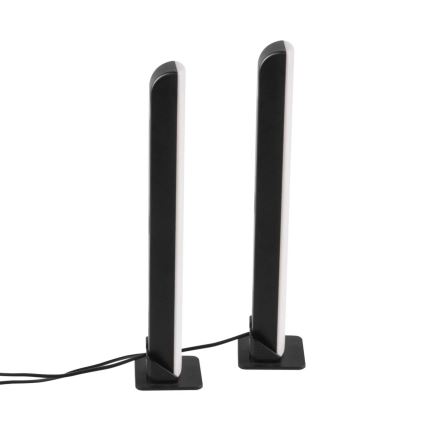 KOMPLEKT 2x LED RGB Hämardatav laualamp GAMER LED/5W/5V + kaugjuhtimispult
