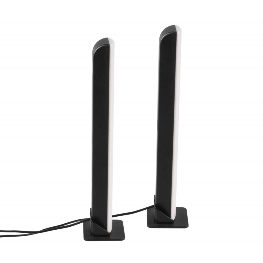 KOMPLEKT 2x LED RGB Hämardatav laualamp GAMER LED/5W/5V + kaugjuhtimispult