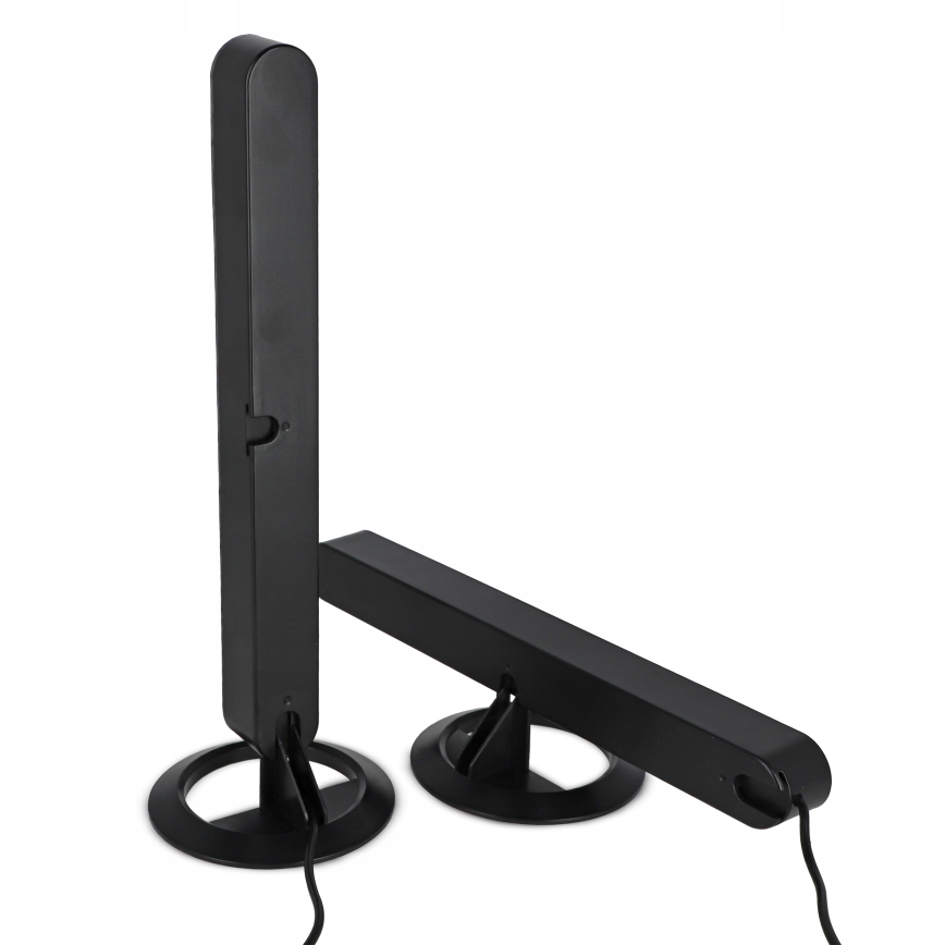 Komplekt 2x LED RGBIC hämardatav laualamp LED/5W/5V must + kaugjuhtimispult