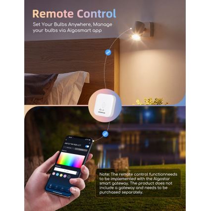 Komplekt 2x LED RGBW hämardatav pirn MESH GU10/6,5W/230V 2700-6500K Wi-Fi - Aigostar