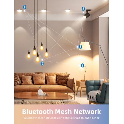 Komplekt 2x LED RGBW hämardatav pirn MESH GU10/6,5W/230V 2700-6500K Wi-Fi - Aigostar