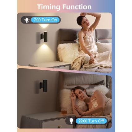 Komplekt 2x LED RGBW hämardatav pirn MESH GU10/6,5W/230V 2700-6500K Wi-Fi - Aigostar