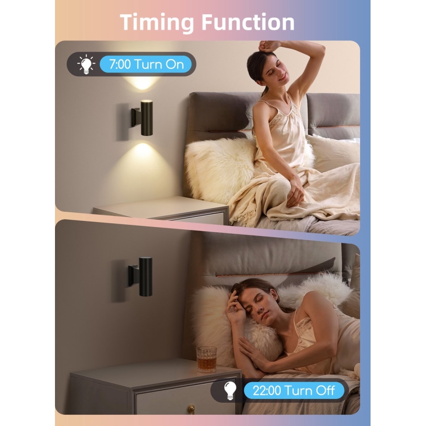 Komplekt 2x LED RGBW hämardatav pirn MESH GU10/6,5W/230V 2700-6500K Wi-Fi - Aigostar