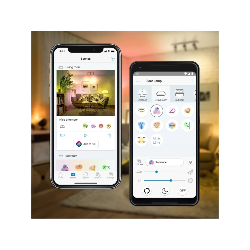 Komplekt 2x LED RGBW hämardatav A60 E27/9W/230V 2200-6500K Wi-Fi + kaugjuhtimispult - WiZ