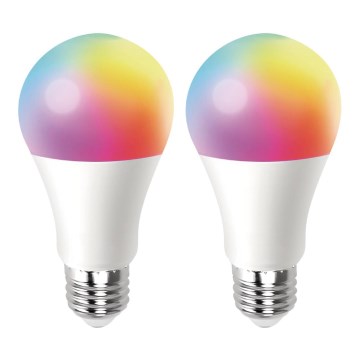 KOMPLEKT 2x LED RGBW Hämardatav pirn MESH Nutikas G45 E14/4,5W/230V 2700-6500K + kaugjuhtimispult - Aigostar