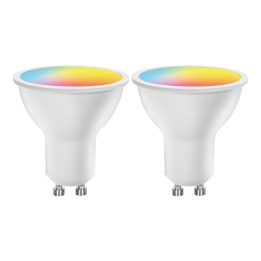 KOMPLEKT 2x LED RGBW Hämardatav pirn MESH Nutikas GU10/6,5W/230V 2700-6500K - Aigostar