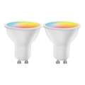 Komplekt 2x LED RGBW hämardatav pirn MESH Smart GU10/6,5W/230V 2700-6500K + kaugjuhtimispult - Aigostar