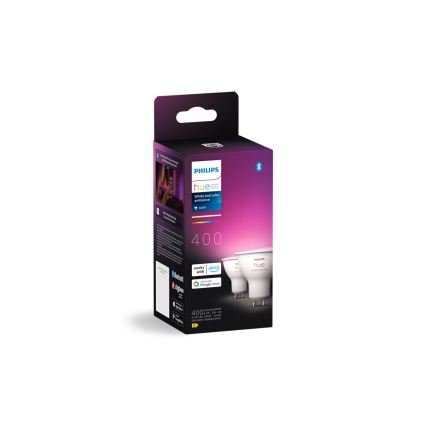 KOMPLEKT 2x LED RGBW Hämardatav pirn Philips Hue White And Color Ambiance GU10/4,2W/230V 2000-6500K
