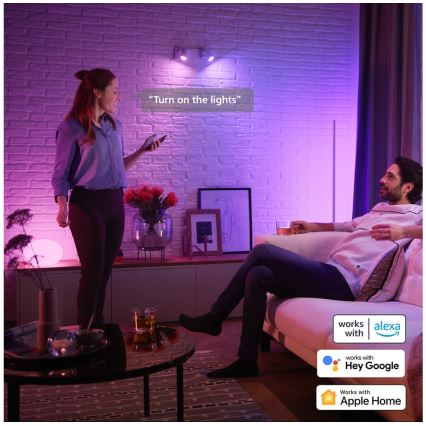 KOMPLEKT 2x LED RGBW Hämardatav pirn Philips Hue White And Color Ambiance GU5,3/MR16/6,3W/12V 2000-6500K