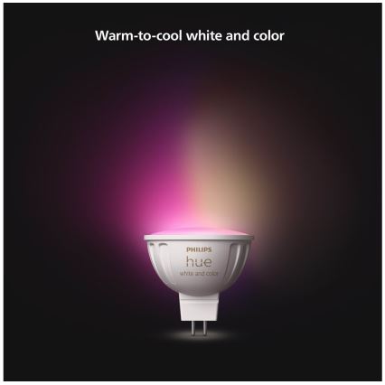 KOMPLEKT 2x LED RGBW Hämardatav pirn Philips Hue White And Color Ambiance GU5,3/MR16/6,3W/12V 2000-6500K