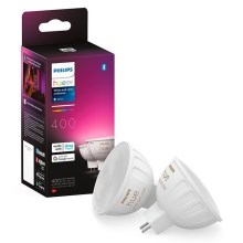 KOMPLEKT 2x LED RGBW Hämardatav pirn Philips Hue White And Color Ambiance GU5,3/MR16/6,3W/12V 2000-6500K