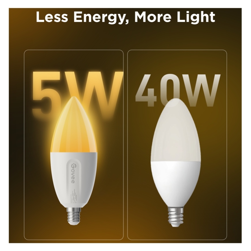 KOMPLEKT 2x LED RGBWW Hämardatav pirn E14/5W/230V 2700-6500K Wi-Fi - Govee