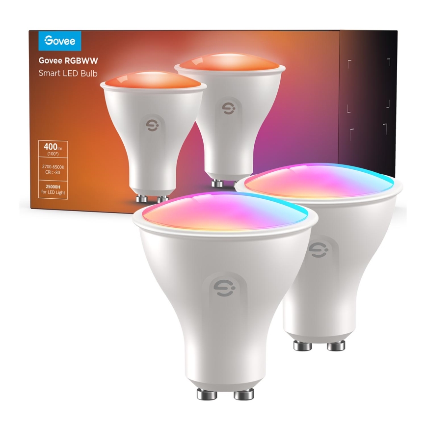KOMPLEKT 2x LED RGBWW Hämardatav pirn GU10/4,8W/230V 2700-6500K Wi-Fi - Govee